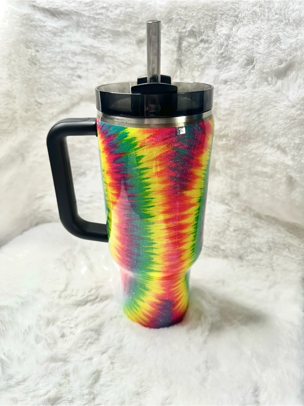 Hand painted Tie Dyed Custom Stanley 40 oz Tumbler - Picture 2 of 5